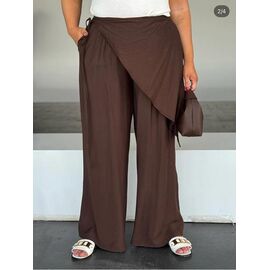 Фотография Штаны женские летние 1325 brown р.50-56 "Seven Zikina" недорого оптом от прямого поставщика