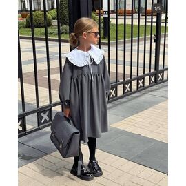 Фотография Платье детское на девочку 1329 grey р.122-152 "Seven Zikina" недорого оптом от прямого поставщика