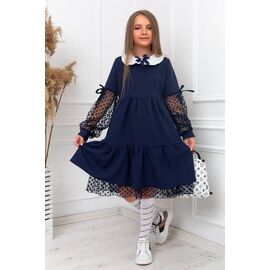 Фотография Платье детское на девочку 710 blue р.128-152 "Seven Zikina" недорого оптом от прямого поставщика