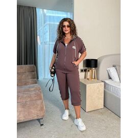 Фотография Костюм женский 922 brown р.48-62 "Seven Zikina" недорого оптом от прямого поставщика