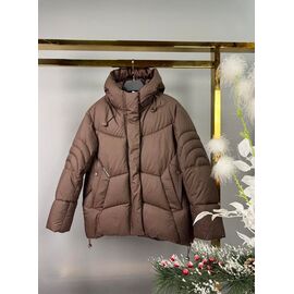 Фотография Курка детская зимняя на девочку 5886 brown р.140-164 "Delfinka" недорого оптом от прямого поставщика