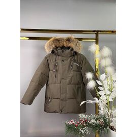 Фотография Курка детская зимняя на мальчика B576 khaki р.122-146 "Delfinka" недорого оптом от прямого поставщика