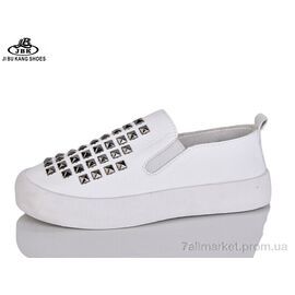 Сліпони дитячі без шнурків Весна/осінь D728-2 white (6 пар р.32-37) "Jibukang" недорого оптом від прямого постачальника