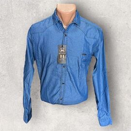 Фотография Рубашка мужская 5251 blue р.S-2XL "ROLADA" недорого оптом от прямого поставщика