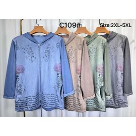 Кофта жіноча C109 green р.2XL-5XL "Kaffir Lily" недорого оптом від прямого постачальника