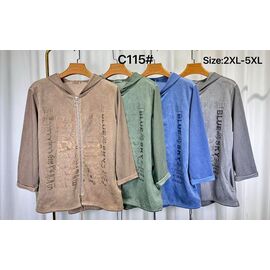 Кофта жіноча C115 grey р.2XL-5XL "Kaffir Lily" недорого оптом від прямого постачальника