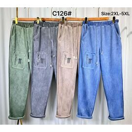 Фотография Штаны женские C126 grey р.2XL-5XL "Kaffir Lily" недорого оптом от прямого поставщика