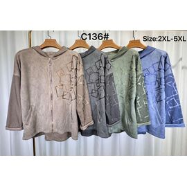 Кофта жіноча C136 grey р.2XL-5XL "Kaffir Lily" недорого оптом від прямого постачальника