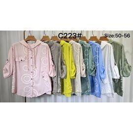 Сорочка жіноча C223 white р.50-56 "Kaffir Lily" недорого оптом від прямого постачальника