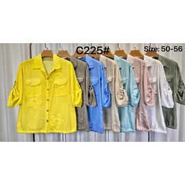 Сорочка жіноча C225 khaki р.50-56 "Kaffir Lily" недорого оптом від прямого постачальника