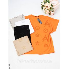 Футболка жіноча з принтом батал мікс кольорів 3XL-3 шт, 4XL-3 шт. "NOWEMBER"