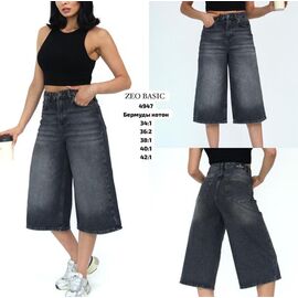 Фотография Бриджи женские 4947 black р.32-42 "Jeans Style" недорого оптом от прямого поставщика