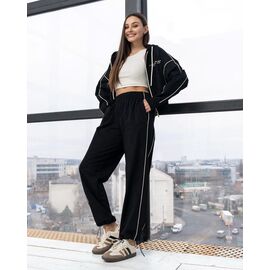 Костюм спортивний жіночий теплий Д117 black р.XS-L "AZNA" недорого оптом від прямого постачальника