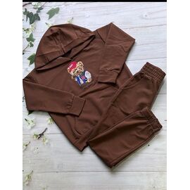 Костюм дитячий спортивний на дівчинку 949 brown р.122-140 "Marimaks" недорого оптом від прямого постачальника