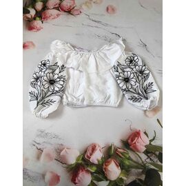 Фотография Блузка детская на девочку M74 white р.122-140 "Moda school" недорого оптом от прямого поставщика