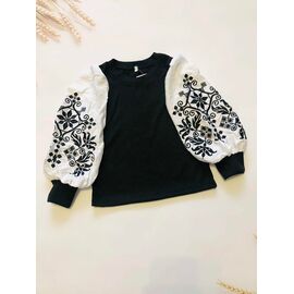 Фотография Свитер детский на девочку M64 black р.128-146 "Moda school" недорого оптом от прямого поставщика