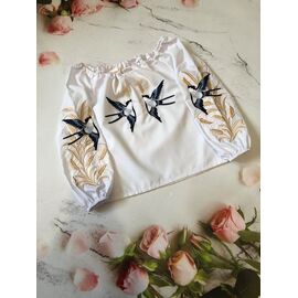 Фотография Вышиванка детская на девочку M58 white р.104-122 "Moda school" недорого оптом от прямого поставщика