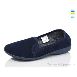 Фотография Тапки женские для дома Весна/осень Кредо вельвет синій (7 пар р.37-41) "Lot Shoes" недорого оптом от прямого поставщика
