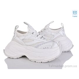 Кросівки жіночі модні Весна/осінь 2387 white (6 пар р.35-40) "КалориЯ" недорого оптом від прямого постачальника