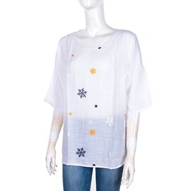 Фотография Футболка женская 709 white (08506) р.XL-4XL "Obuv OK2" недорого оптом от прямого поставщика