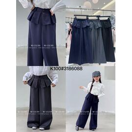 Штани дитячі на дівчинку K100 grey р.120-170 "Delfinka" недорого оптом від прямого постачальника