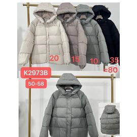 Куртка жіноча зимова K2973-15 d.grey р.50-58 "Dorimodes" недорого оптом від прямого постачальника