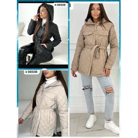 Куртка жіноча демісезонна KX9850B l.beige р.50-58 "Dorimodes" недорого оптом від прямого постачальника