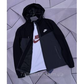 Фотография Ветровка мужская молодёжная с капюшоном р-ры XL-5XL (2цв) "MACCALI" недорого от прямого поставщика