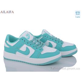 Фотография Кроссовки женские модные Весна/осень AJ06 white-green (8 пар р.36-41) "Ailaifa" недорого оптом от прямого поставщика