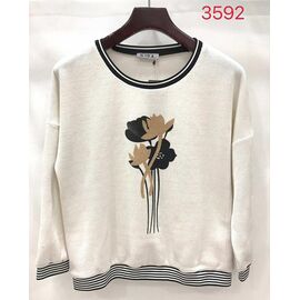 Светр жіночий 3592 white р.52-62 "LIDA" недорого оптом від прямого постачальника