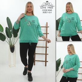 Костюм жіночий 8040 green р.54-58 "Julia" недорого оптом від прямого постачальника