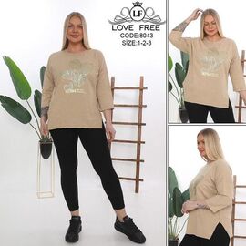 Костюм жіночий 8043 beige р.54-58 "Julia" недорого оптом від прямого постачальника