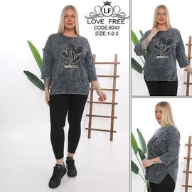 Костюм жіночий 8043 d.grey р.54-58 "Julia" недорого оптом від прямого постачальника