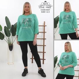 Костюм жіночий 8047 green р.54-58 "Julia" недорого оптом від прямого постачальника