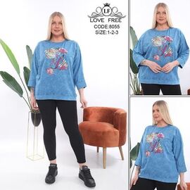 Фотография Костюм женский 8055 blue р.54-58 "Julia" недорого оптом от прямого поставщика