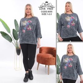 Фотография Костюм женский 8055 grey р.54-58 "Julia" недорого оптом от прямого поставщика