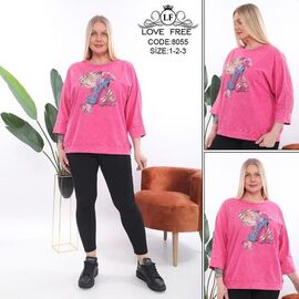 Фотография Костюм женский 8055 pink р.54-58 "Julia" недорого оптом от прямого поставщика