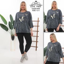 Костюм жіночий 8056 d.grey р.54-58 "Julia" недорого оптом від прямого постачальника