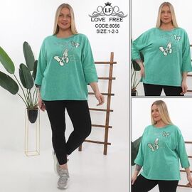 Костюм жіночий 8056 green р.54-58 "Julia" недорого оптом від прямого постачальника