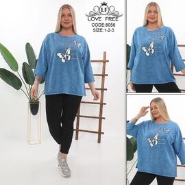 Костюм жіночий 8056 l.blue р.54-58 "Julia" недорого оптом від прямого постачальника