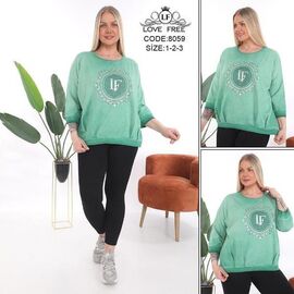 Костюм жіночий 8059 green р.54-58 "Julia" недорого оптом від прямого постачальника