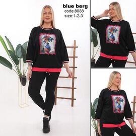 Костюм жіночий 8088 black р.54-58 "Julia" недорого оптом від прямого постачальника