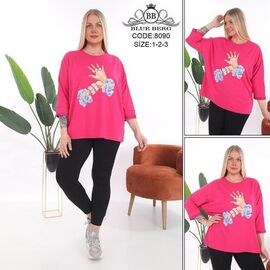 Фотография Костюм женский 8090 crimson р.54-58 "Julia" недорого оптом от прямого поставщика