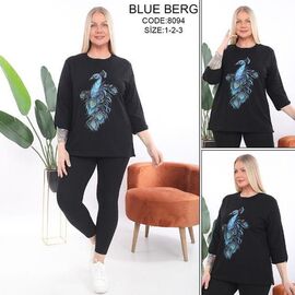 Фотография Костюм женский 8094 black р.54-58 "Julia" недорого оптом от прямого поставщика