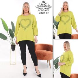 Фотография Костюм женский 8106 l.green р.54-58 "Julia" недорого оптом от прямого поставщика