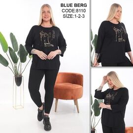 Фотография Костюм женский 8110 black р.54-58 "Julia" недорого оптом от прямого поставщика