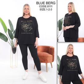 Фотография Костюм женский 8111 black р.54-58 "Julia" недорого оптом от прямого поставщика