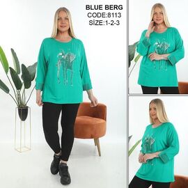 Фотография Костюм женский 8113 green р.54-58 "Julia" недорого оптом от прямого поставщика