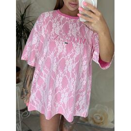 Фотография Футболка женская LR247 pink р.one size "Lora" недорого оптом от прямого поставщика