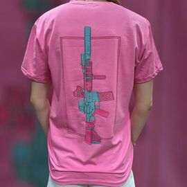 Фотография Футболка женская 1129 pink р.M-3XL "Madoka" недорого оптом от прямого поставщика